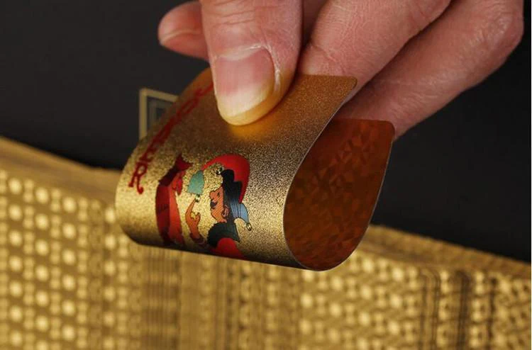 24K  Gold Foil Plated Cards With a Wooden Box - Image 5