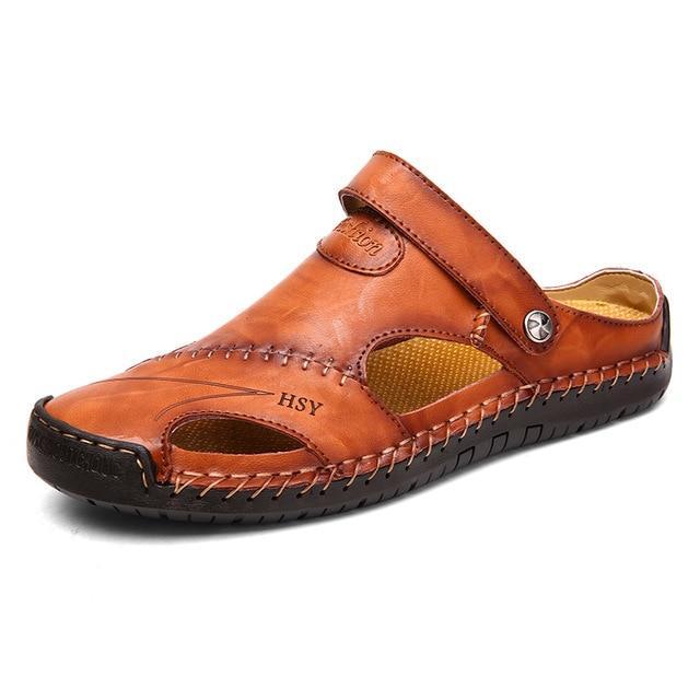 Genuine Leather Roman Summer Sandals For Men - Image 3